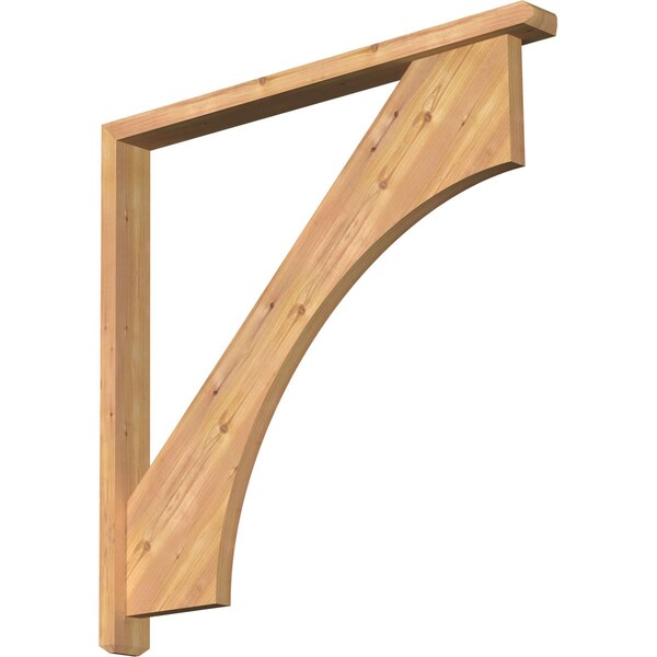 Ekena Millwork Westlake Craftsman Smooth Bracket w/ Offset Brace, Western Red Cedar, 3 1/2"W x 38"D x 38"H BKT0402X38X38WTL04SWR - main